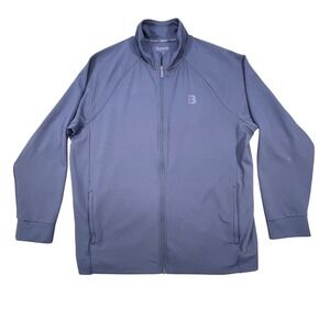 Bench Urbanwear Blue Waffle Knit Full Zip Track Jacket Y2K Mens XL